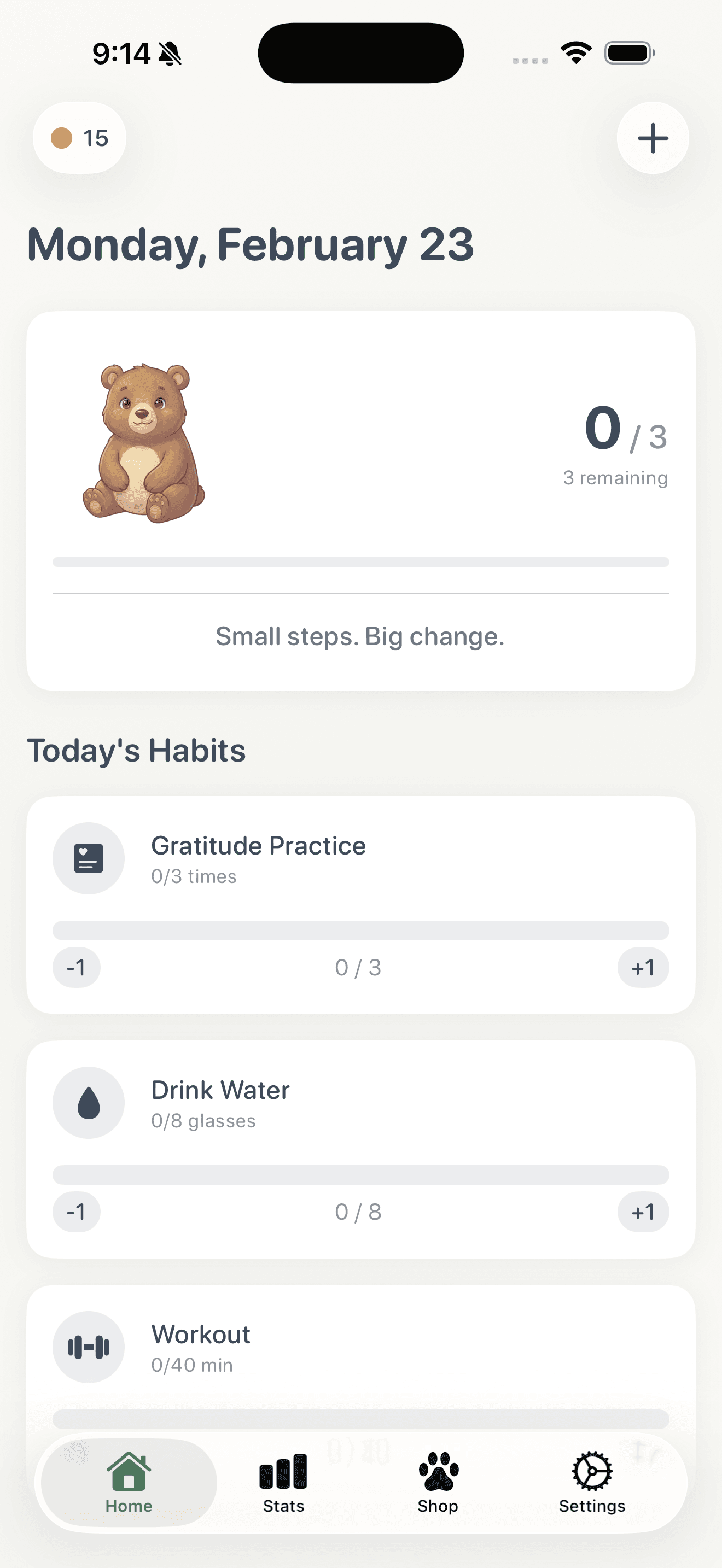 Koda home – habits in progress